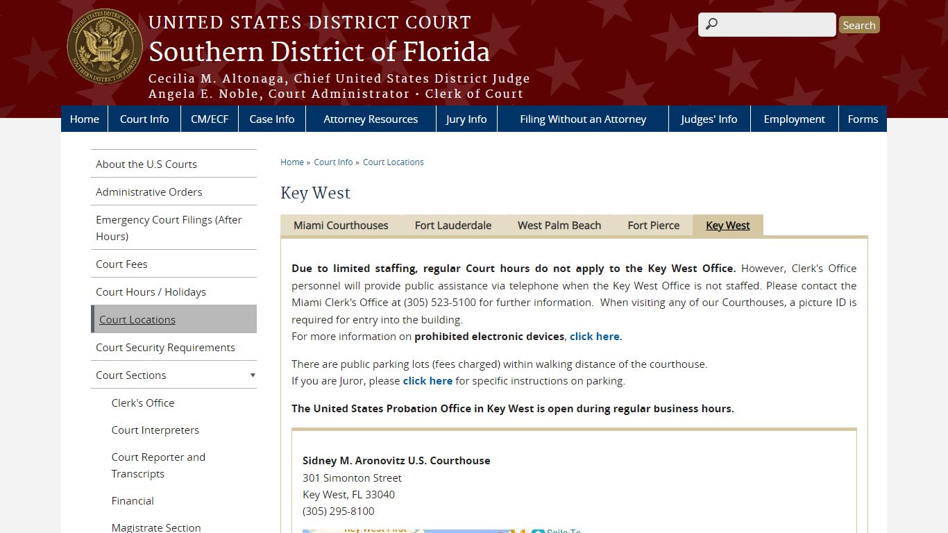 Key West | Southern District of Florida | United States District Court